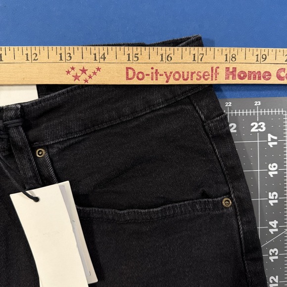 American Tall Stevie Jeans Size 34/37 Black Wide-Leg Ultra High Rise - New - Picture 6 of 12